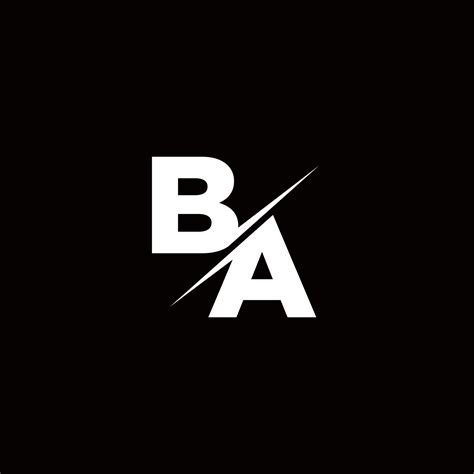 ba logo letter monogram slash  modern logo designs template