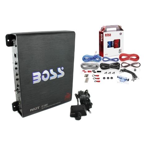 boss riot  watt monoblock class ab car audio amplifier  remote