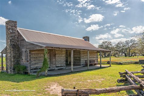 historic texas dog trot log cabin located  independence texas hot springs texas