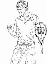 Federer Tennis Roger Colorare Disegni Exclusif Coloriages sketch template