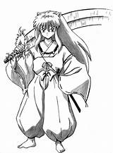 Inuyasha Coloring Pages Printable Anime Manga Color Bestcoloringpagesforkids Drawing Kids Kagome Drawings Choose Board Bài Từ Viết sketch template