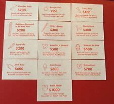 hasbro paper operation game cards ebay