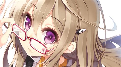 Cute Anime Girl With Glasses Wallpapers Wallpaper Cave