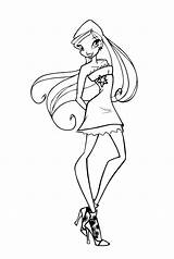 Stella Winx Coloring Pages Drawing Print Color Kids Visit sketch template