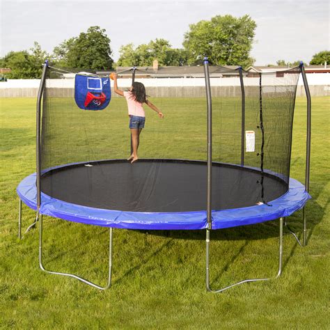 skywalker trampolines  foot jump  dunk trampoline  enclosure net basketball trampoline