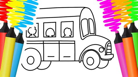 Como Desenhar E Colorir Ônibus Comida E Camelo Pintar E