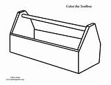 Toolbox Coloring Template Kids Tool Box Clip Empty Clipart Pages Sketch Templates Please Sponsors Wonderful Support sketch template