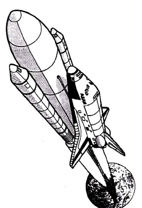 rocket ship coloring pages clipart