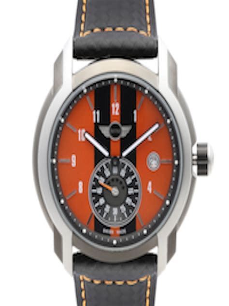 buy mini cooper men orange black striped dial  minie watches  men  myntra