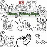 Coloring Pages Worms Printable Kids Worm Choose Board sketch template