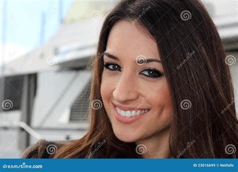 young woman   port stock image image   port