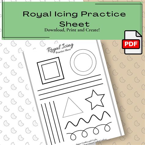 royal icing practice sheetroyal icing etsy