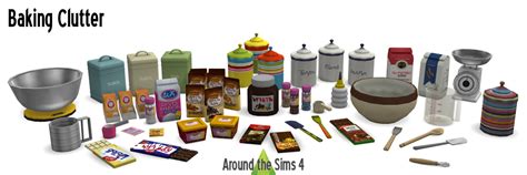 sims  custom content  kitchen baking clutter