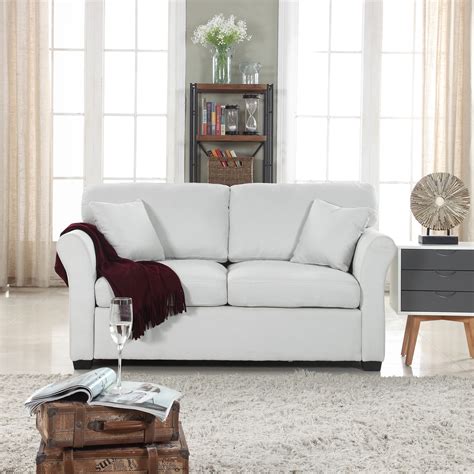 classic  traditional comfortable linen fabric loveseat sofa living