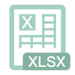 xlsx files vector icons    svg png format