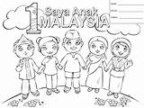 Malaysia Colouring Coloring Pages Kids Hari Flag Kemerdekaan Drawing Lukisan Doodle Mewarnai Sheets Pilih Papan Contoh sketch template
