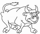 Coloring Pages Bull Farm Animals Printable Coloringpages1001 Bulls sketch template