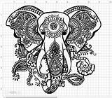 Mandala Elephant Svg Head Cut Cricut Dxf Eps Studio3 Silhouette  Drawing Tribal Tattoo Etsy Choose Board Mandalas Details Elefant sketch template