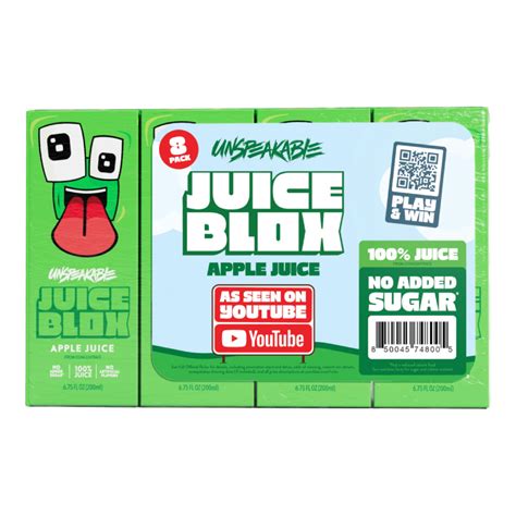 Juiceblox Unspeakable Apple Juice 100 Fruit Juice 6 75 Fl Oz 8