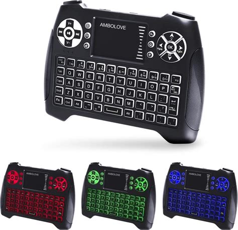 backlit wireless mini keyboard  touchpad mouse  multimedia keys