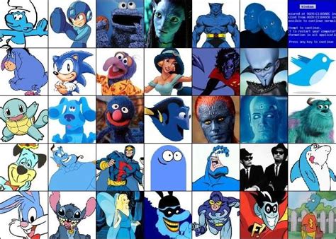 guess  names   blue characters
