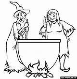 Cauldron Witch Witches Brew sketch template
