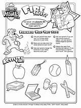 Coloring Pages Fire Prevention Printable Educational sketch template