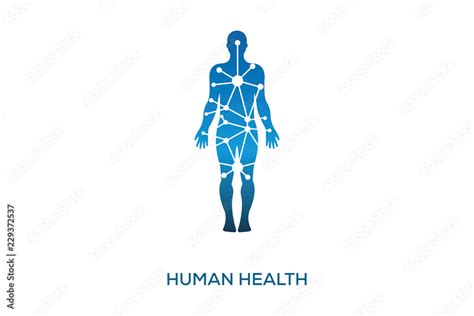 human health logo design stock vector adobe stock