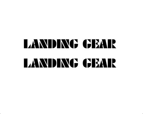 set   landing gear replica decal vinyl cut sticker fork etsy