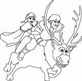 Coloring Frozen Kristoff Pages Sven Anna Olaf Wecoloringpage Drawing Para Colorear Printable Color Getcolorings Getdrawings Print Deer Family Colorings sketch template