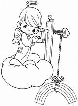 Precious Moments Angel Coloring Pages Drawing Rainbow Angels Printables Para Cloud Cartoon Lineart Tattoo Child Getdrawings Colorear Printable Drawings Visit sketch template
