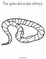 Coloring Snake Slithers Splendid Print Ll sketch template