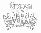 Crayon Crayons Crayola Freecoloring Shaped sketch template