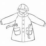 Raincoat sketch template