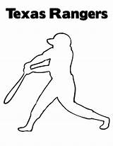 Rangers Texas Coloring Logo Mlb Pages Color Search sketch template