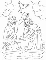 Jesus Baptism Coloring Pages Template sketch template