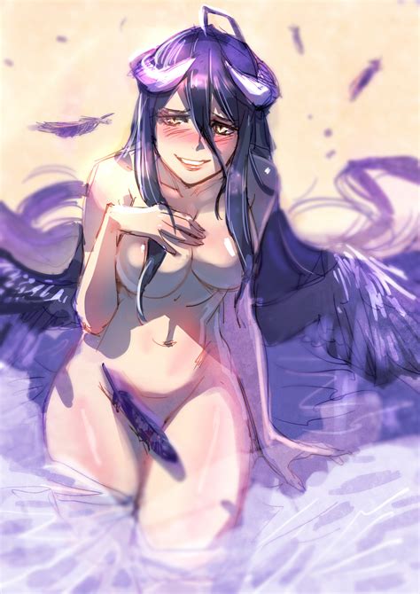 rule 34 1girl albedo blush female female only horns navel nude overlord maruyama solo tagme