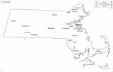 Massachusetts Cities Main Outline Map sketch template