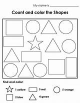 Worksheets Shapes Color Shape Worksheet Count Printable Coloring Kindergarten Preschool Year Olds Colors Kids Activity Eslkidstuff Numbers Identifying Activities Template sketch template