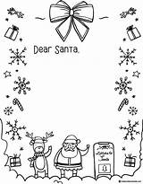 Santa Letter Template Coloring Printable Christmas Pages Kids Letters List Templates Choose Board sketch template