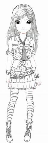 Army Aya Ichigo Lineart Deviantart Model Coloring Drawings Anime Colouring Pages Fashion Biz Drawing Sheets Salvo sketch template