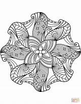 Supercoloring Mandalas Fiore Blumen sketch template