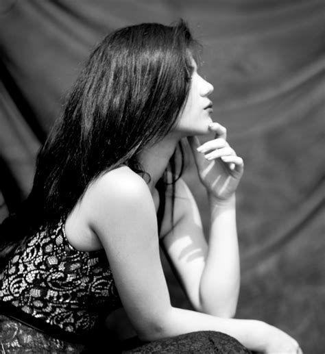 Free Images Person Black And White Girl Woman Brunette Sitting