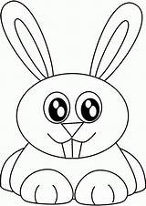 Bunny Coloring Rabbit Pages Face Printable Cute Ears Easter Print Drawing Simple Easy Color Kids Sheets Cartoon Rabbits Thingkid Getcolorings sketch template