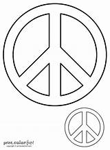 Peace Sign Printable Signs Stencil Coloring Pages Print Pattern Color Template Large Printables Printcolorfun Hand Stencils Patterns Ink Low Symbols sketch template
