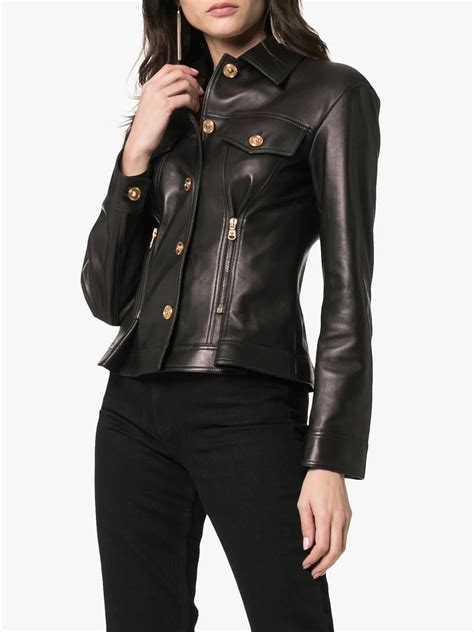 Women S Button Down Zipper Leather Jacket Jackets Maker