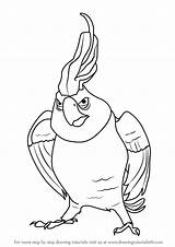 Rio Nigel Draw Drawing Step Cockatoo Cartoon Drawingtutorials101 sketch template