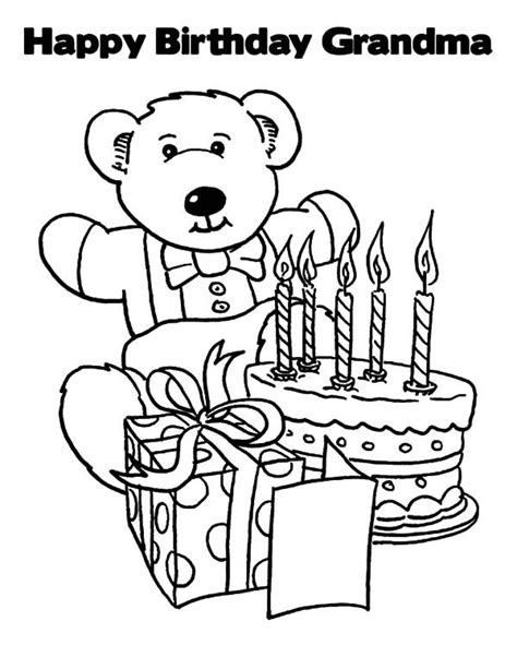 happy birthday grandma coloring pages  place  color