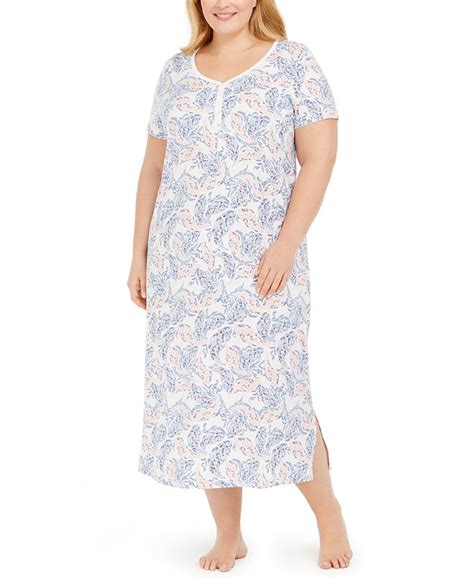 charter club plus size cotton long nightgown created for macy s