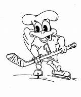 Hockey Coloring Duck Player Little Netart sketch template
